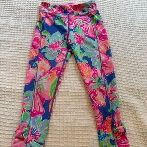 Lilly Pulitzer Pink and Blue Tropical Leggings
